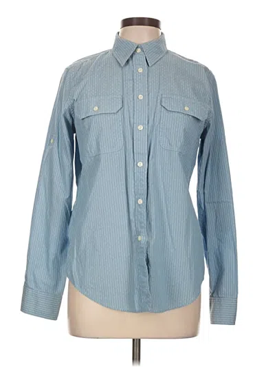 Pre-owned Lauren Jeans Co. Long Sleeve Polo Shirt In Blue