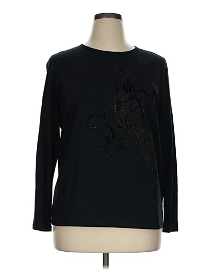 Pre-owned Lauren Jeans Co. Long Sleeve Top In Black