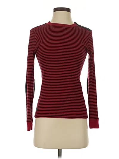 Pre-owned Lauren Jeans Co. Long Sleeve Top In Burgundy