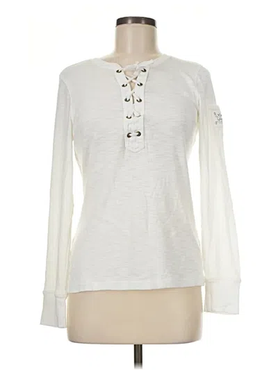 Pre-owned Lauren Jeans Co. Long Sleeve Top In Ivory