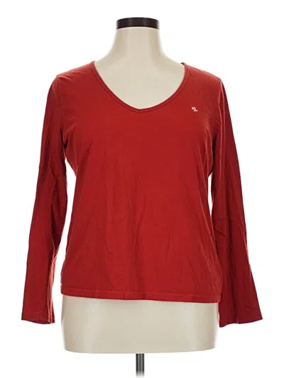 Pre-owned Lauren Jeans Co. Long Sleeve Top In Red
