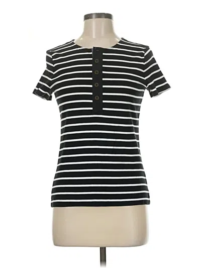 Pre-owned Lauren Jeans Co. Short Sleeve Henley Shirt In Black