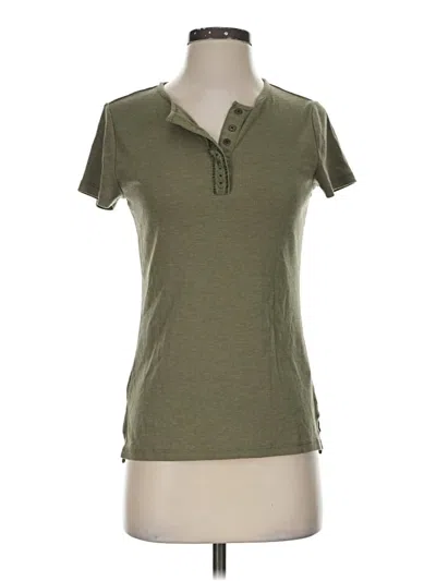 Pre-owned Lauren Jeans Co. Short Sleeve Henley Shirt In Green
