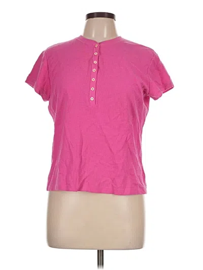 Pre-owned Lauren Jeans Co. Short Sleeve Henley Shirt In Pink