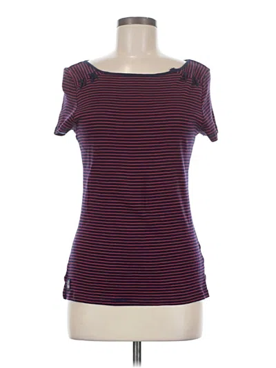 Pre-owned Lauren Jeans Co. Short Sleeve Top In Burgundy