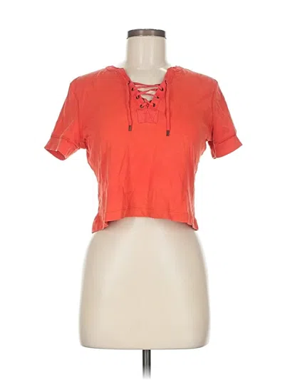 Pre-owned Lauren Jeans Co. Short Sleeve Top In Orange