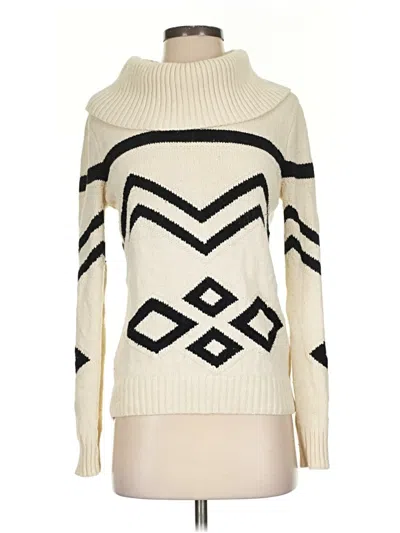 Pre-owned Lauren Jeans Co. Turtleneck Sweater In White