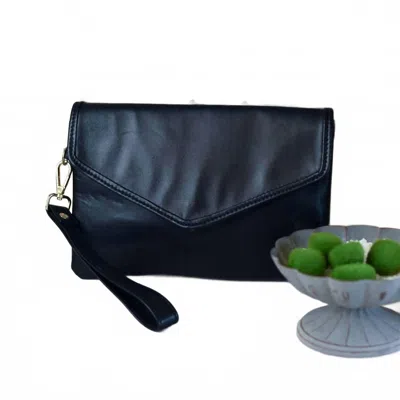 Lauren Lane Women's Baldwin Wristlet Clutch Bag In Black