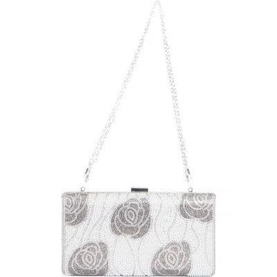 Lauren Lorraine Bouquet Clutch In Silver