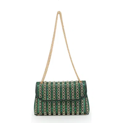 Lauren Lorraine Celine Clutch In Green