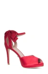 Lauren Lorraine Fling Rhinestone Platform Peep Toe Sandal