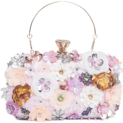 Lauren Lorraine Flower Clutch In Pink