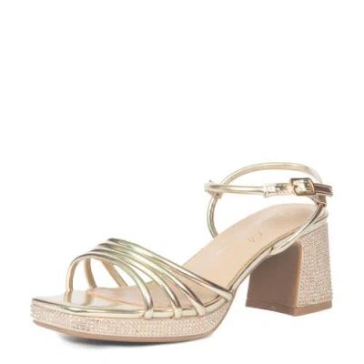 Lauren Lorraine Janie Sandals In Gold