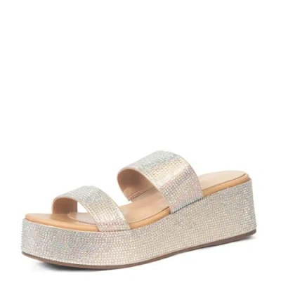 Lauren Lorraine Jazz Sandals In Silver