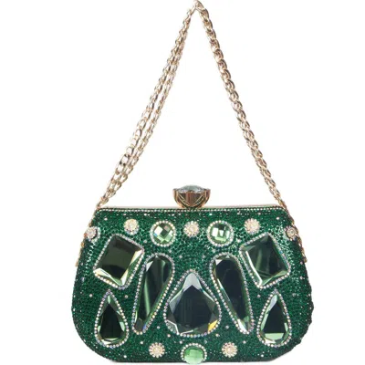 Lauren Lorraine Sammie Clutch In Green