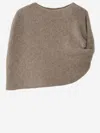 Lauren Manoogian Alpaca Blend Shawl With Knotted Shoulder In Gray