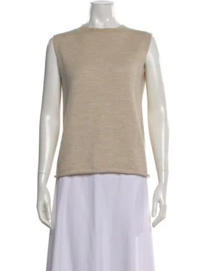 Pre-owned Lauren Manoogian Alpaca Crew Neck Sweater In Neutral