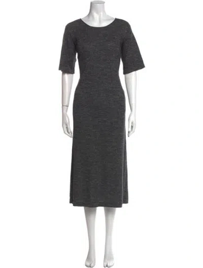 Pre-owned Lauren Manoogian Alpaca Midi Length Dress In Gray