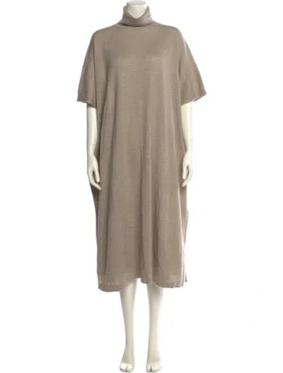 Pre-owned Lauren Manoogian Alpaca Midi Length Dress In Neutral