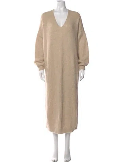Pre-owned Lauren Manoogian Alpaca Midi Length Dress In Neutral