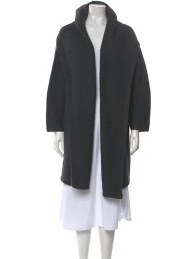 Pre-owned Lauren Manoogian Alpaca Open Front Sweater In Gray