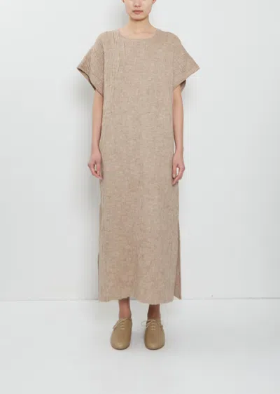 Lauren Manoogian Alpaca Silk Gauze Caftan Dress In Brown