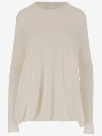 Lauren Manoogian Alpaca Wool Pullover In Ivory