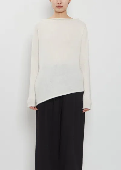 Lauren Manoogian Askew Alpaca Boatneck In White