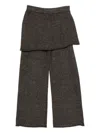 Lauren Manoogian Askew Layered Trousers In Brown
