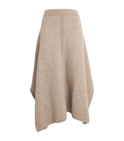 Lauren Manoogian Asymmetric Midi Skirt In Neutrals