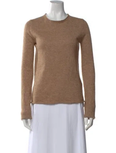 Pre-owned Lauren Manoogian Baby Alpaca Crew Neck Sweater In Neutral