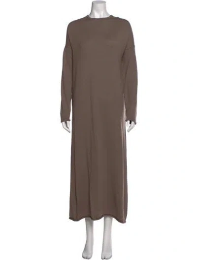 Pre-owned Lauren Manoogian Baby Alpaca Long Dress In Brown