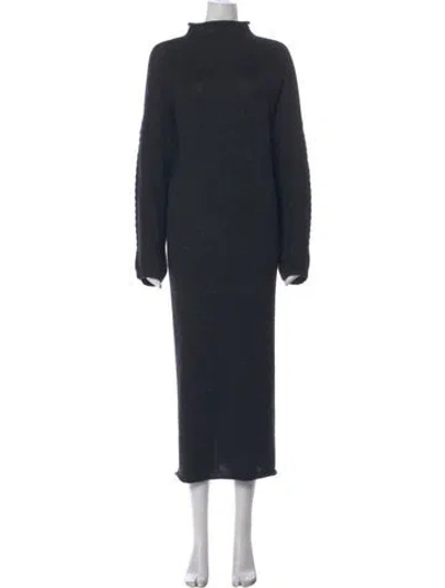 Pre-owned Lauren Manoogian Baby Alpaca Long Dress In Gray
