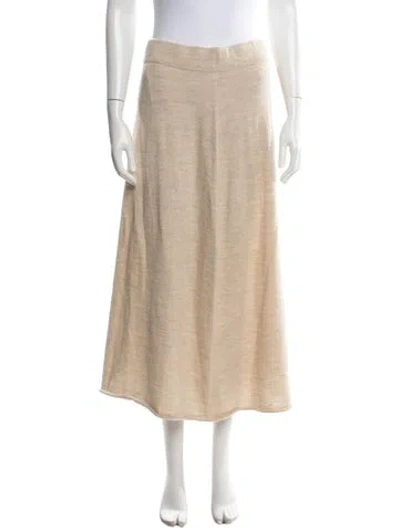Pre-owned Lauren Manoogian Baby Alpaca Long Skirt W/ Tags In Neutral