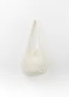 Lauren Manoogian Baby Alpaca Merino Wool Crochet Fur Bag In Raw White