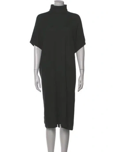 Pre-owned Lauren Manoogian Baby Alpaca Midi Length Dress In Gray