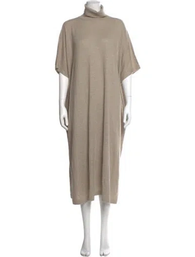 Pre-owned Lauren Manoogian Baby Alpaca Midi Length Dress In Neutral