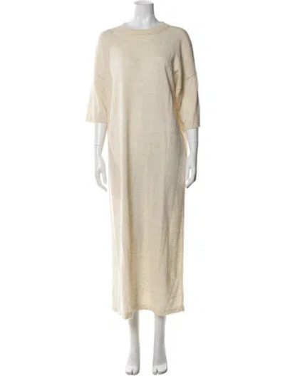 Pre-owned Lauren Manoogian Baby Alpaca Midi Length Dress In Neutral