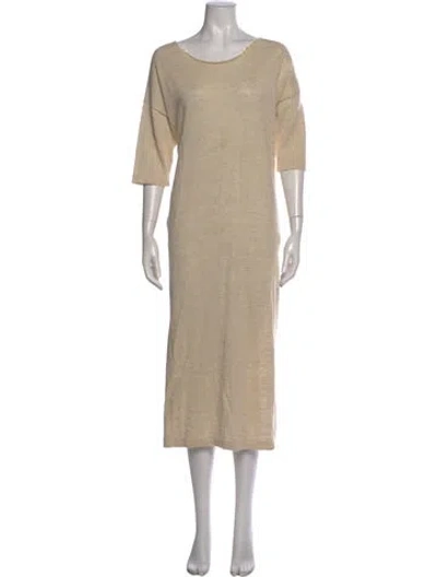 Pre-owned Lauren Manoogian Baby Alpaca Midi Length Dress In Neutral