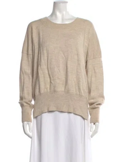 Pre-owned Lauren Manoogian Baby Alpaca Scoop Neck Sweater In Neutral