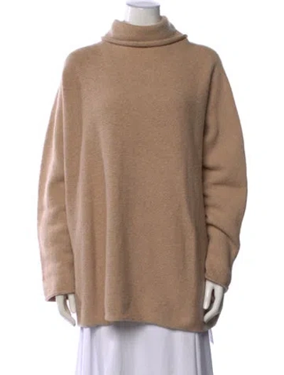 Pre-owned Lauren Manoogian Baby Alpaca Turtleneck Sweater In Neutral