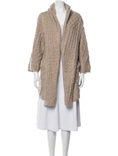 Pre-owned Lauren Manoogian Baby Alpaca Turtleneck Sweater In Neutrals