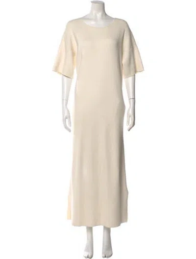 Pre-owned Lauren Manoogian Bateau Neckline Long Dress In Neutral