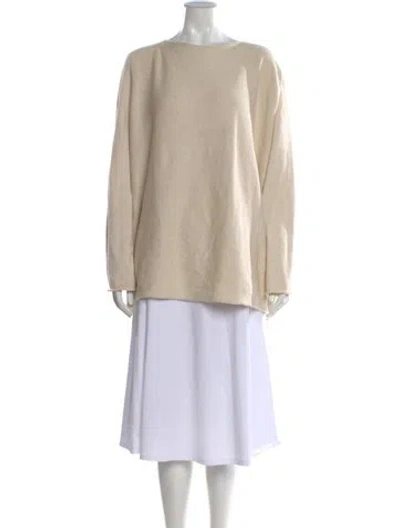 Pre-owned Lauren Manoogian Bateau Neckline Sweater In Neutral