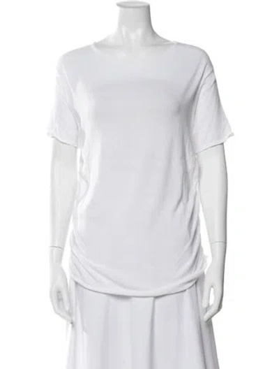 Pre-owned Lauren Manoogian Bateau Neckline Sweater In White