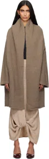 Lauren Manoogian Beige Capote Coat In Brown