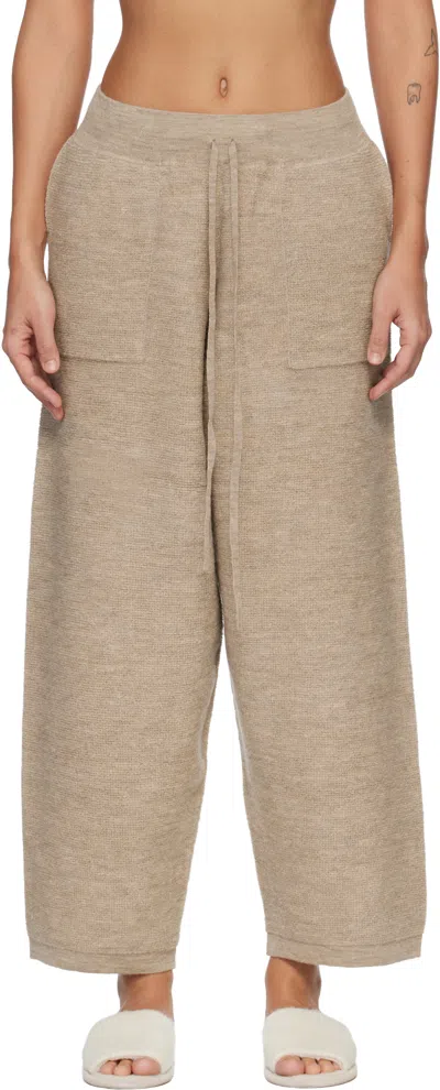 Lauren Manoogian Beige Fine Terry Trousers In Brown