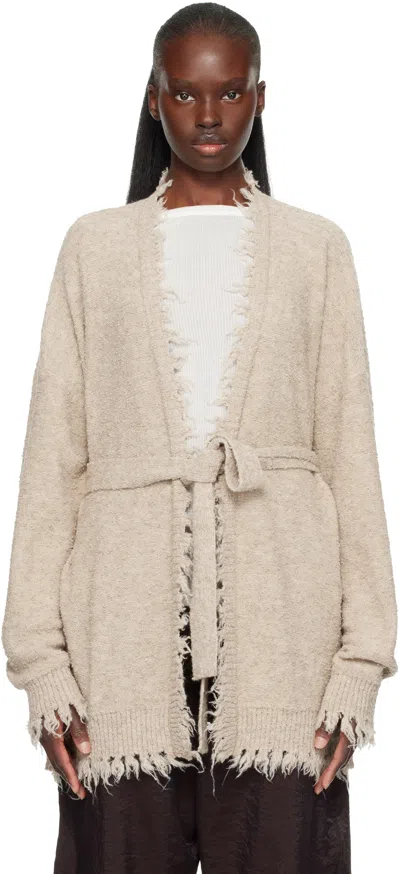 Lauren Manoogian Beige Fray Cardigan In Neutral