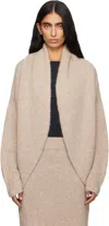 Lauren Manoogian Beige Knot Cardigan In Brown