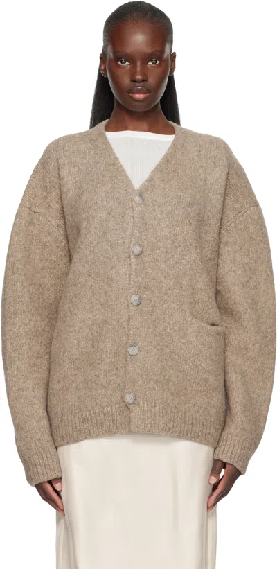 Lauren Manoogian Beige Loft Cardigan In Brown